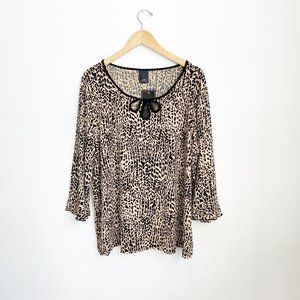 NEW J.T.B. Animal Print Blouse Size 3X